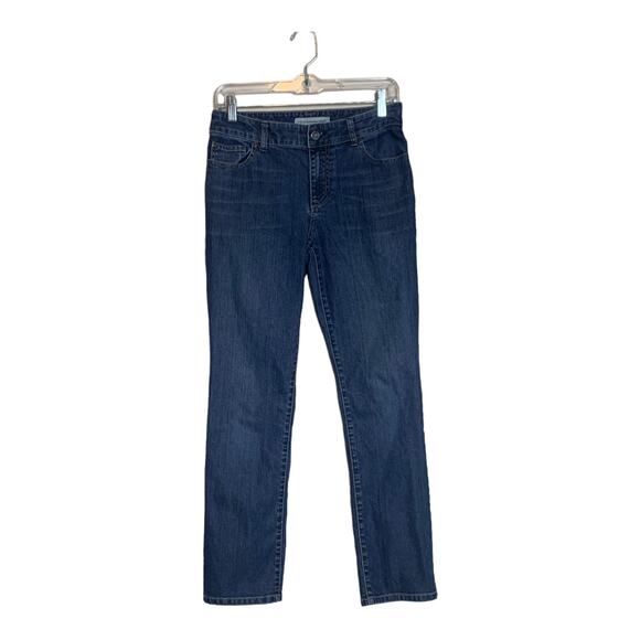 Chico's Platinum Denim bluestraight leg jeans size 0 short - Picture 5 of 8